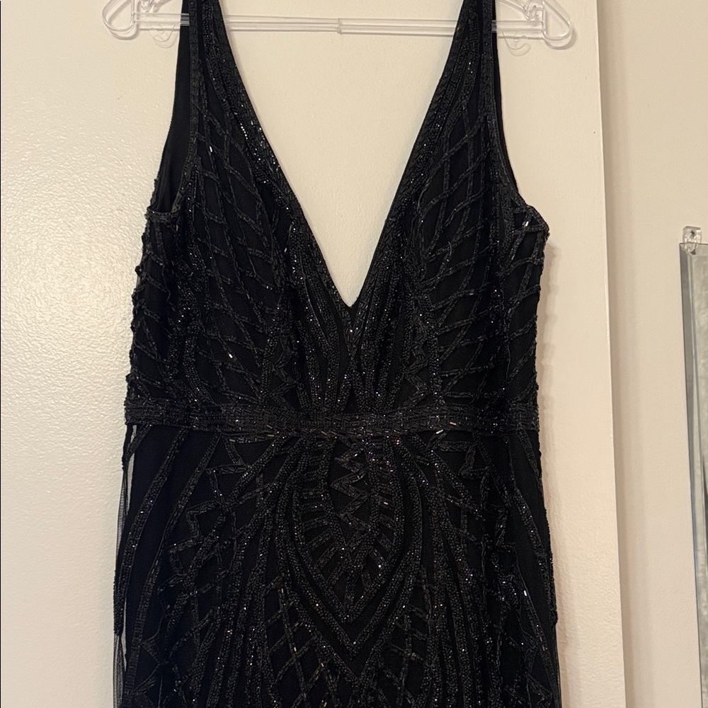 Elegant Black Sequin Dress